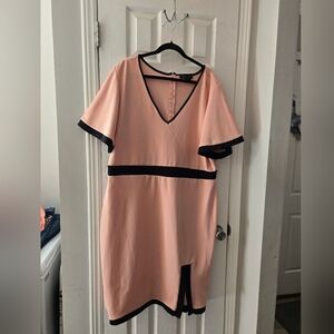 Ashley Stewart Peach and Black Dress